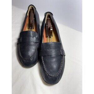 Clarks Women’s Leather Loafers – Navy Blue Size 11 Classic Clarks Comfort Soft ￼